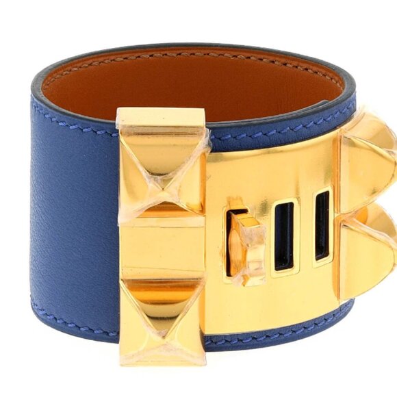Hermès Collier de Chien in BLUE Leather - Picture 4 of 4